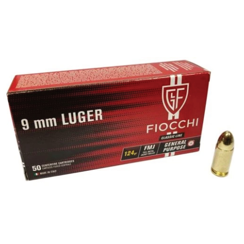 Fiocci 9mm Lugar 124 Grain